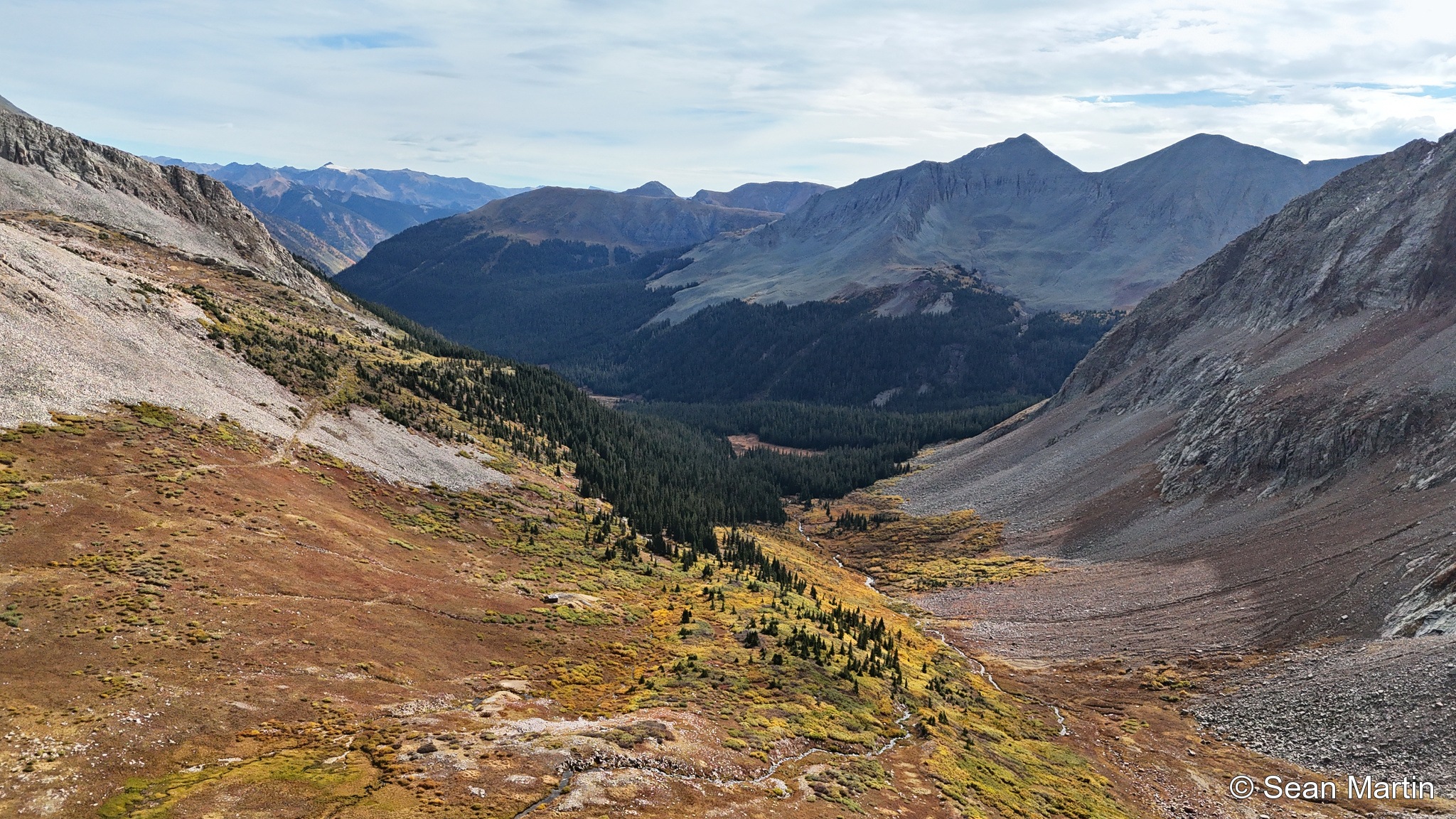 High mountain basin above the South Mineral Creek area